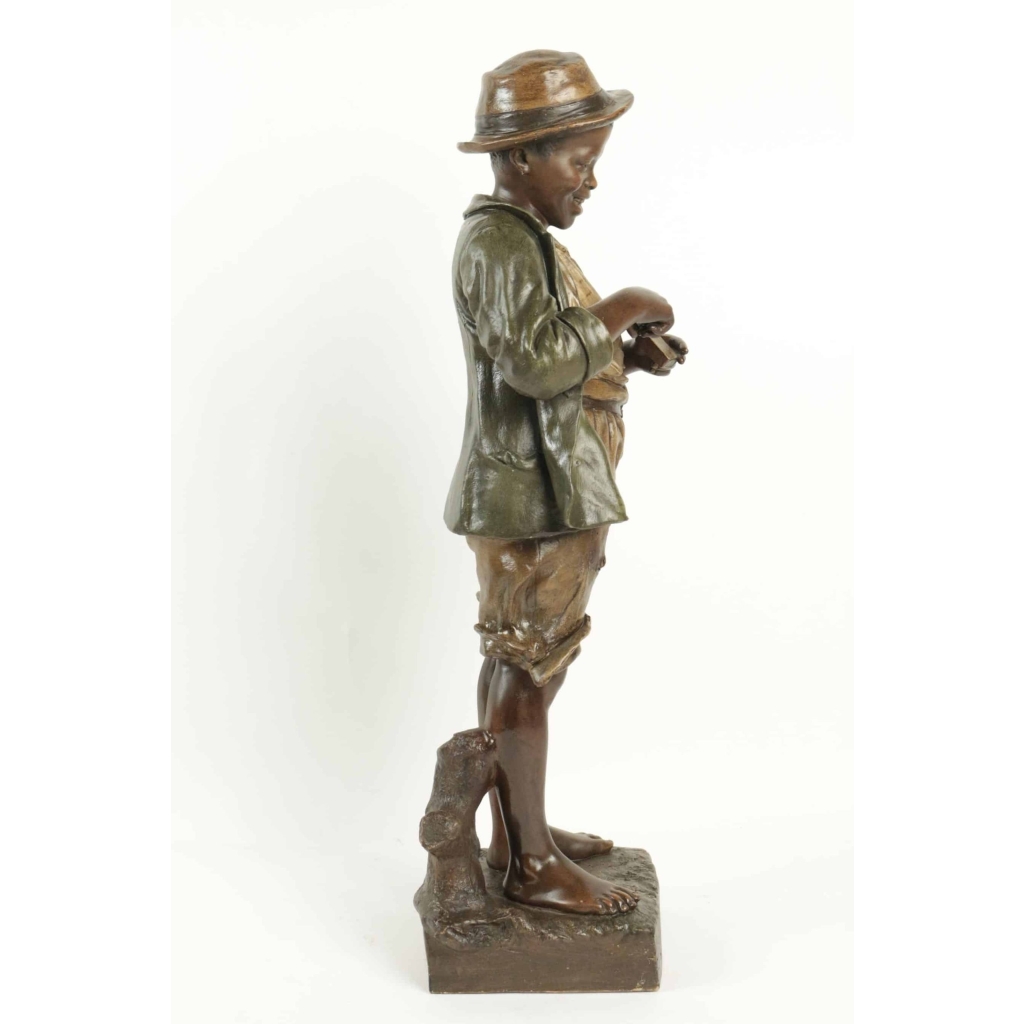 Goldsheider (1845-1897) Petit noir « à l allumette » | Biron Goldsheider (1845-1897) Petit noir "à l allumette"