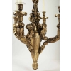 Lustre en bois sculpté et doré du XIXème siècle pour l'utilisation de l'éclairage à la bougie, 4 bras, 4 bougies.
