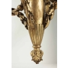 Lustre en bois sculpté et doré du XIXème siècle pour l'utilisation de l'éclairage à la bougie, 4 bras, 4 bougies.