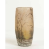 Daum Nancy vase émaillé paysage de neige | Biron Daum Nancy vase émaillé paysage de neige