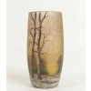 Daum Nancy vase émaillé paysage de neige | Biron Daum Nancy vase émaillé paysage de neige