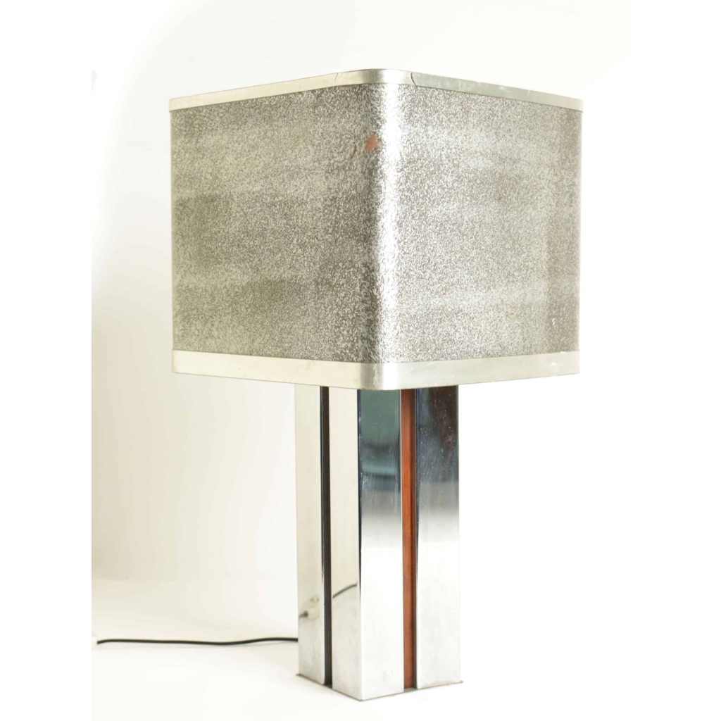 Lampe de Table Vintage en aluminium 1970 | Biron Lampe de Table Vintage en aluminium 1970