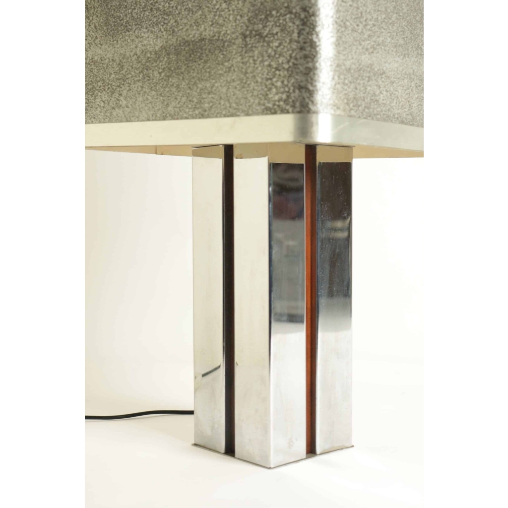 Lampe de Table Vintage en aluminium 1970 | Biron Lampe de Table Vintage en aluminium 1970