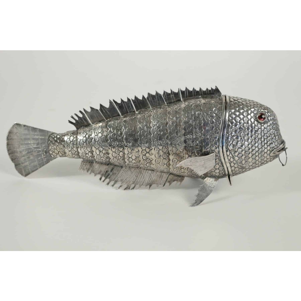 Poisson « carpe » articulé Argent Massif | Biron |||