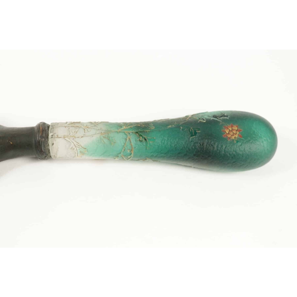 Daum Coupe Papier verre givré émaillé et Bronze | Biron |||