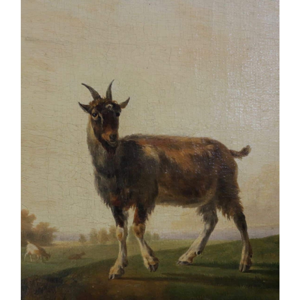 Chèvres dans un paysage attribué à Eugène Joseph Verboeckhoven
