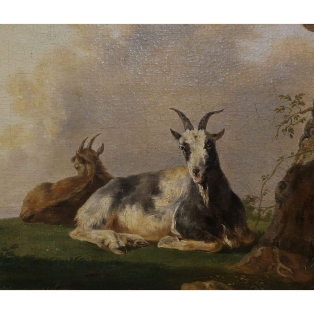 Chèvres dans un paysage attribué à Eugène Joseph Verboeckhoven