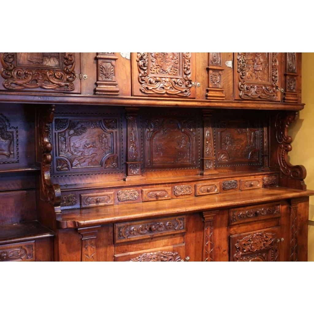 Large Swiss two-body buffet from XVIII th | Biron Grand Buffet two-body Swiss of the XVIII th
