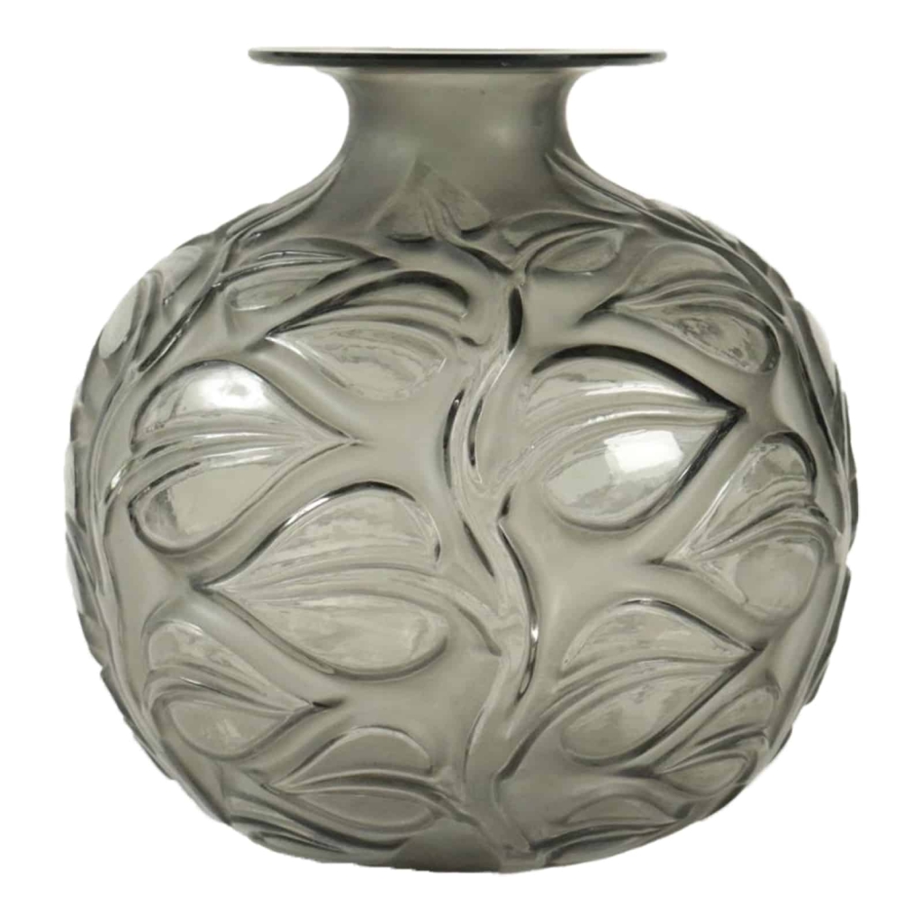 René Lalique (1860-1945) vase Sophora gris | Biron ||||||
