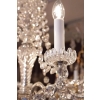Baccarat - Lustre argenté eclairant par neuf bras de lumiere