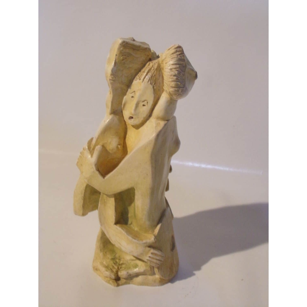 F. BERNARD SCULPTURE CUBISTE TROIS MUSICIENS PLATRE SIGNE DATE HAUTEUR 27 cm | Biron F. BERNARD SCULPTURE CUBISTE TROIS MUSICIENS PLATRE SIGNE DATE HAUTEUR 27 cm