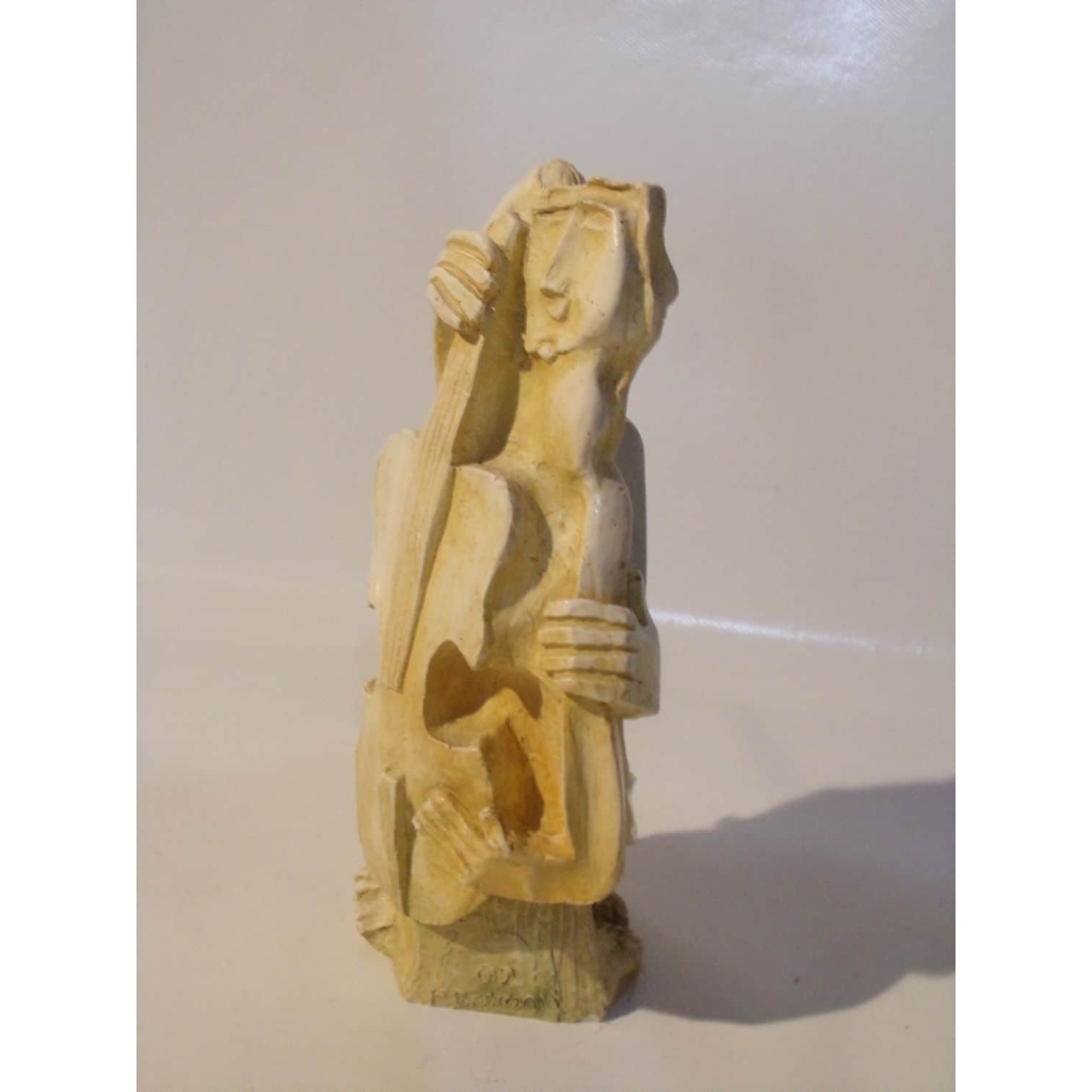 F. BERNARD SCULPTURE CUBISTE TROIS MUSICIENS PLATRE SIGNE DATE HAUTEUR 27 cm | Biron F. BERNARD SCULPTURE CUBISTE TROIS MUSICIENS PLATRE SIGNE DATE HAUTEUR 27 cm