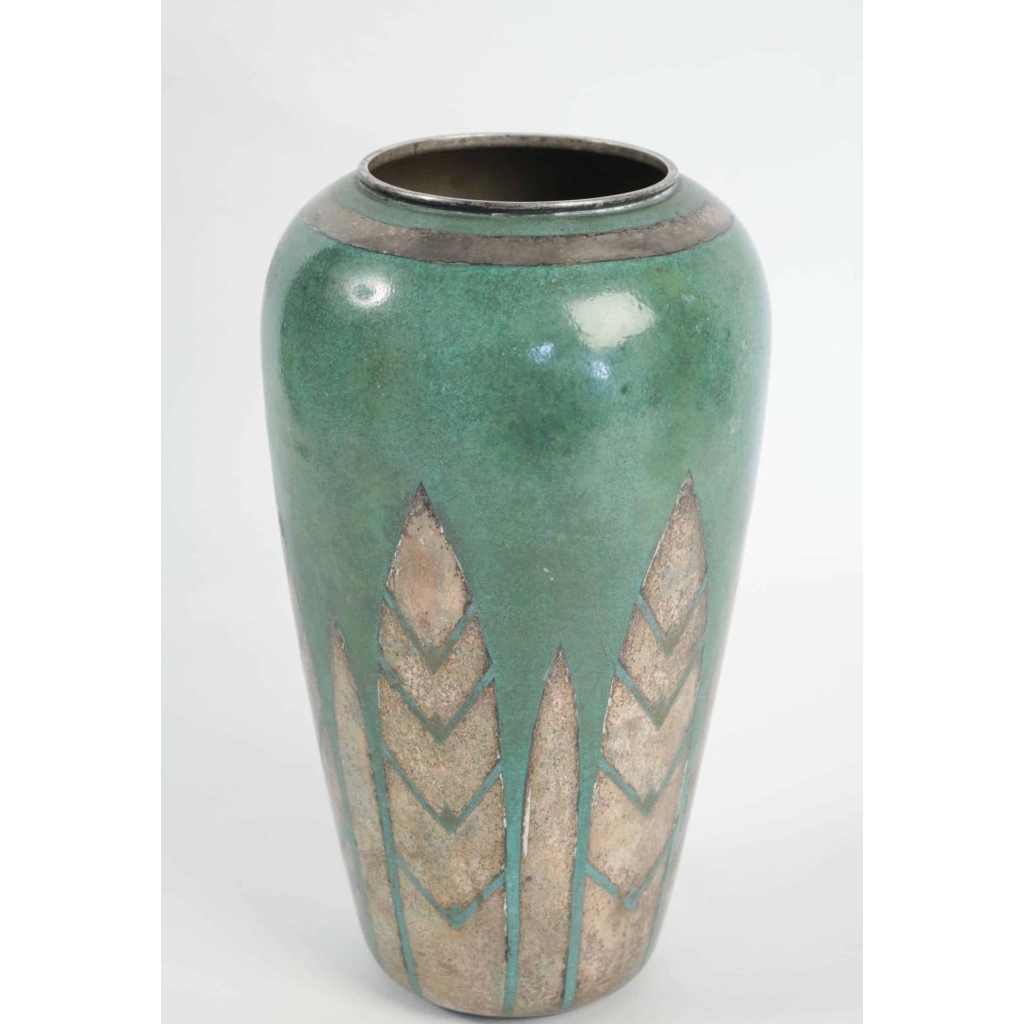 CHRISTOFLE & Luc Lanel (1893-1965) vase en Dinanderie | Biron CHRISTOFLE & Luc Lanel (1893-1965) vase en Dinanderie