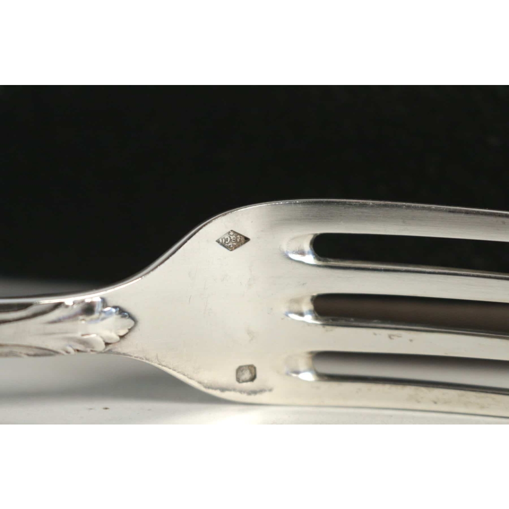 Henin & Cie French Sterling Silver Dinner Flatware 74 Pieces, circa 1880 | Biron Henin & Cie French Sterling Silver Dinner Flatware 74 Pieces, circa 1880