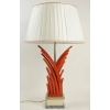Très belle lampe en métal peint et doré, base en marbre, des années 1970. | Biron |||||||