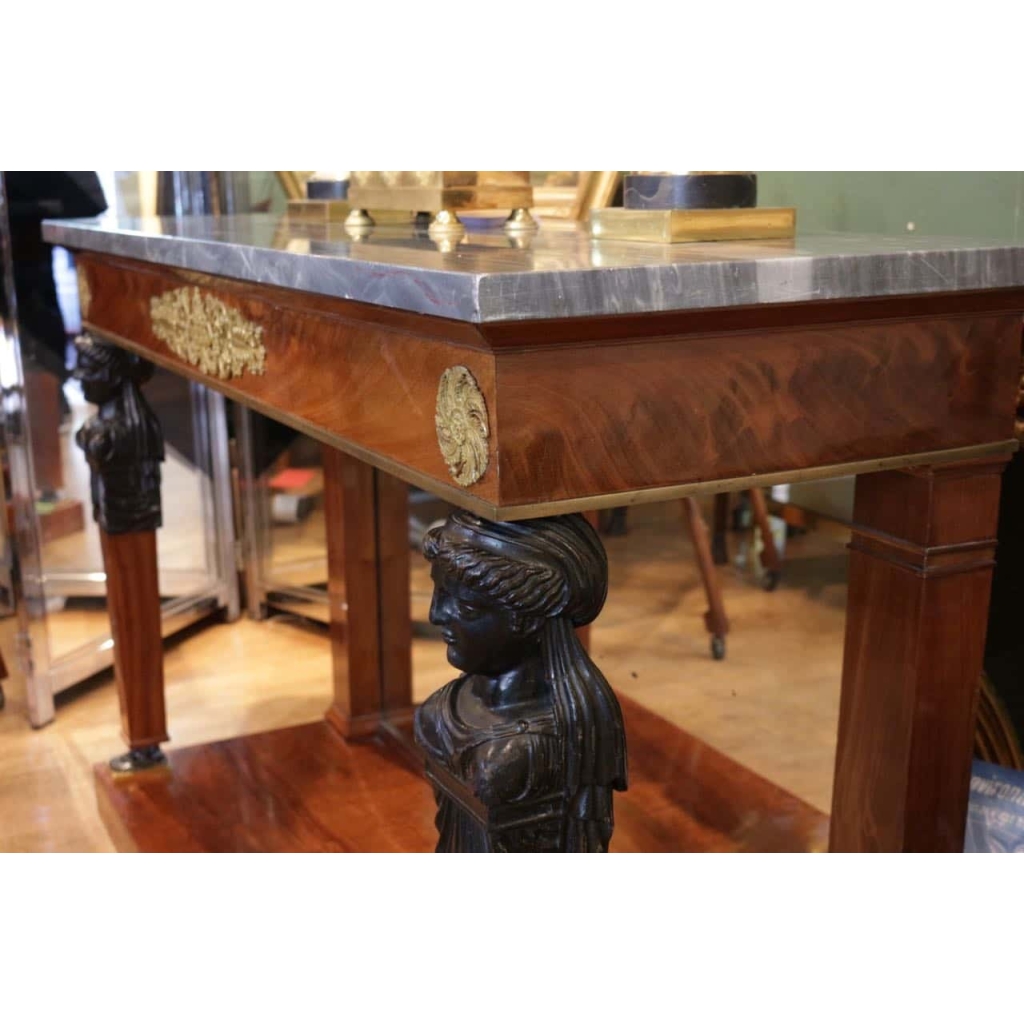 Console d'époque empire en acajou