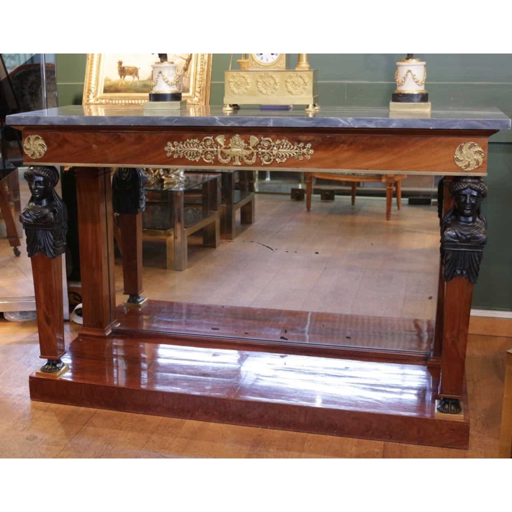 Console d'époque empire en acajou