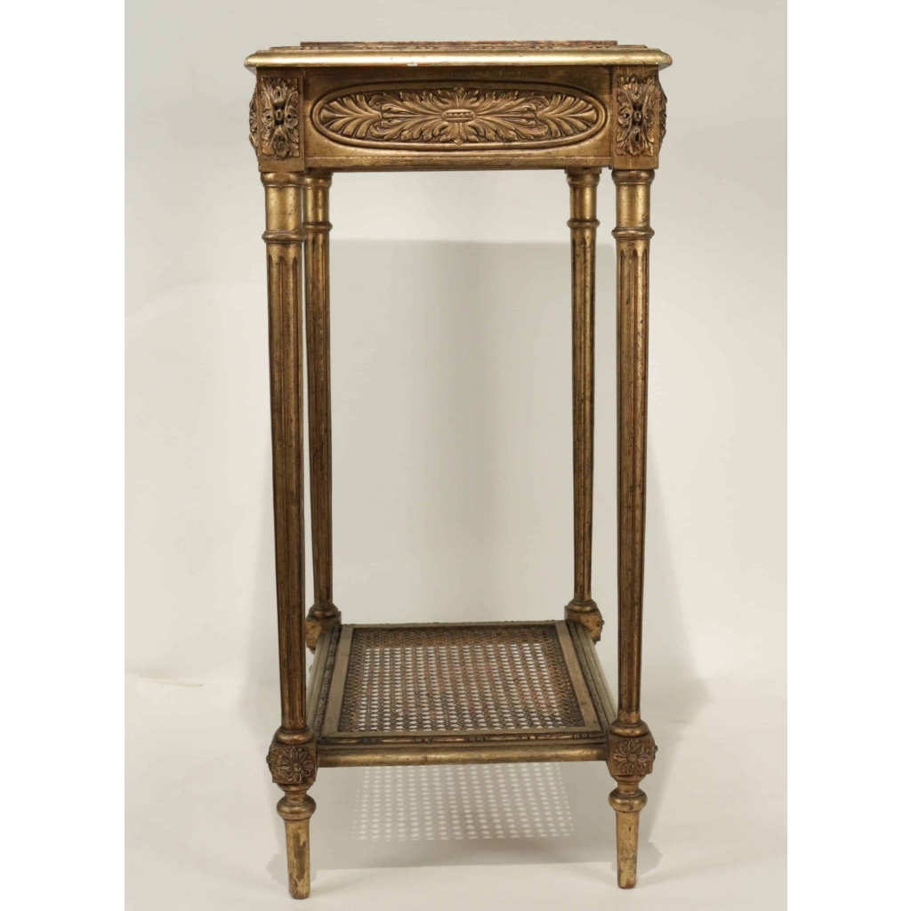 Elégante console avec un tiroir en ceinture de style Louis XVI de bédut du XXème siècle. | Biron Elégante console avec un tiroir en ceinture de style Louis XVI de bédut du XXème siècle.