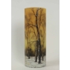 Daum Nancy important vase émaillé » Paysage forestier en hiver « | Biron |||||