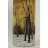 Daum Nancy important vase émaillé » Paysage forestier en hiver « | Biron Daum Nancy important vase émaillé" Paysage forestier en hiver "