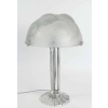 René Lalique « Dalhias » Table Lamp on Silver Bronze Base | Biron ||||||