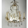 Lustre de style Louis XV en pampilles du XIXème siècle, très beau travail avec une lumière indirecte, 12 lumières. | Biron |||||||||