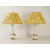 PAIRE DE LAMPES EN OPALINE ET MONTURE EN BRONZE DORE DE LA FIN DU 19E SIÈCLE | Biron ||||