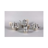Roussel service thé café égoiste argent massif | Biron Roussel service thé café égoiste argent massif