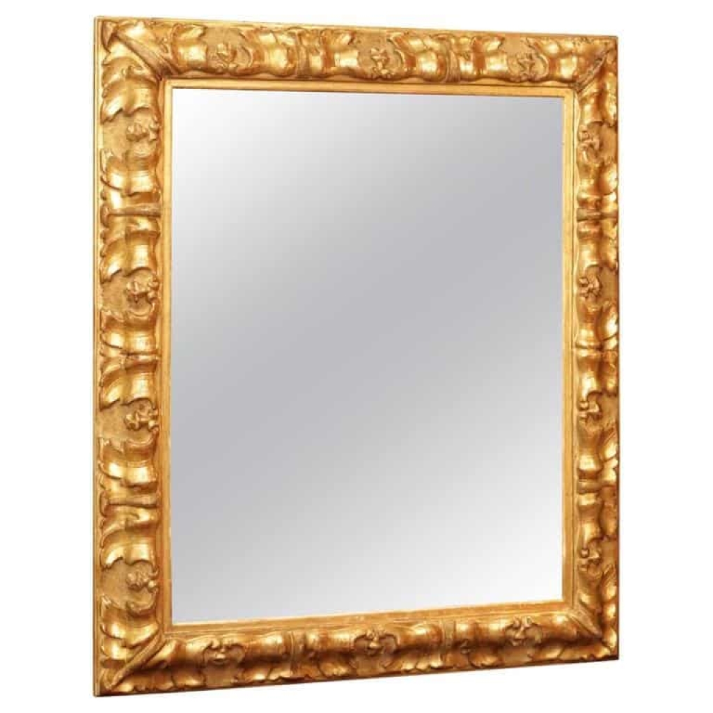 Miroir en bois et stuc doré du XIXème siècle d’époque Napoléon III. | Biron |||||