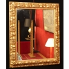 Miroir en bois et stuc doré du XIXème siècle d’époque Napoléon III. | Biron Miroir en bois et stuc doré du XIXème siècle d'époque Napoléon III.