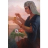 "CLEOPATRE" HUILE SUR TOILE SIGNEE EN BAS A GAUCHE L.PRADARD, CIRCA 1860