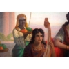 "CLEOPATRE" HUILE SUR TOILE SIGNEE EN BAS A GAUCHE L.PRADARD, CIRCA 1860