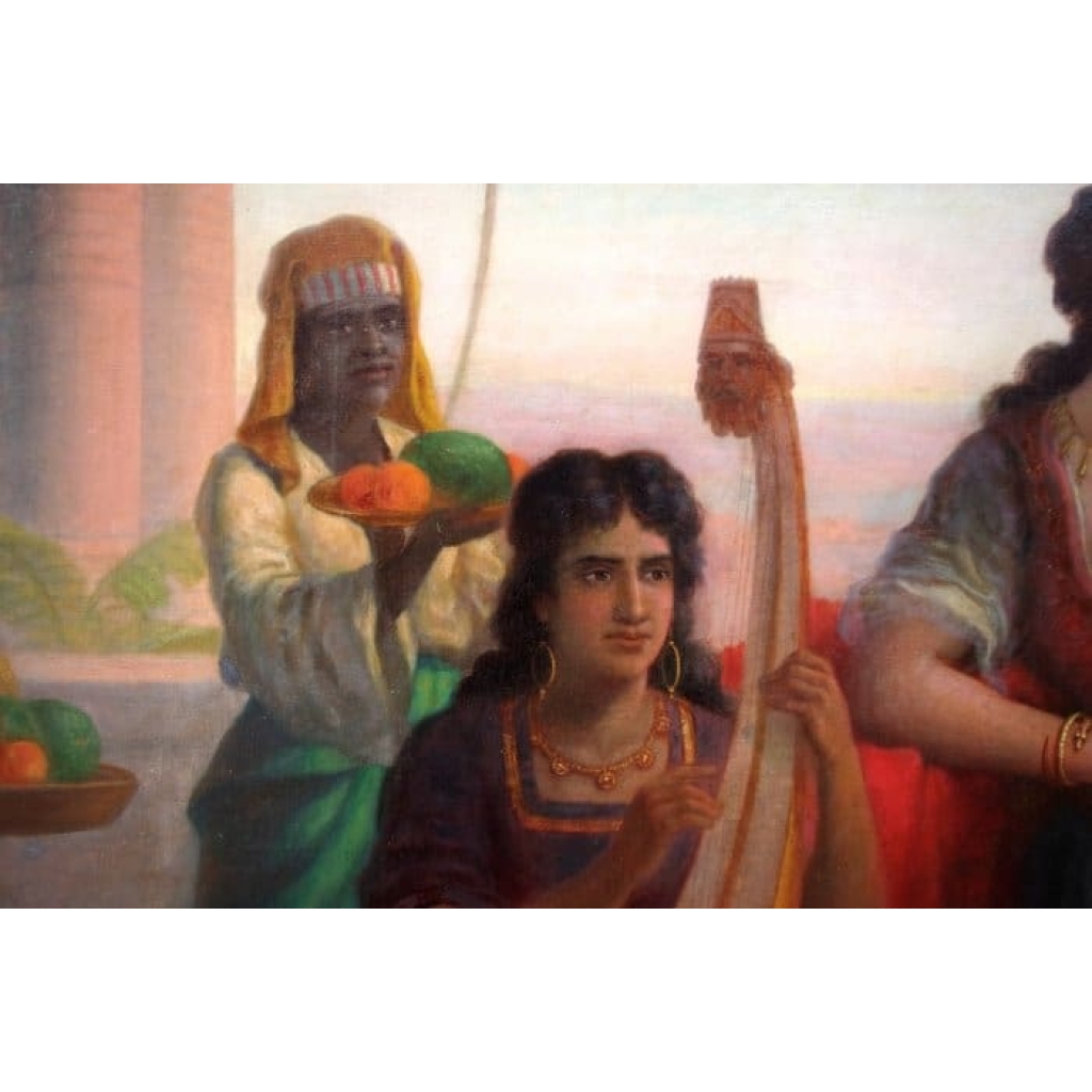 "CLEOPATRE" HUILE SUR TOILE SIGNEE EN BAS A GAUCHE L.PRADARD, CIRCA 1860
