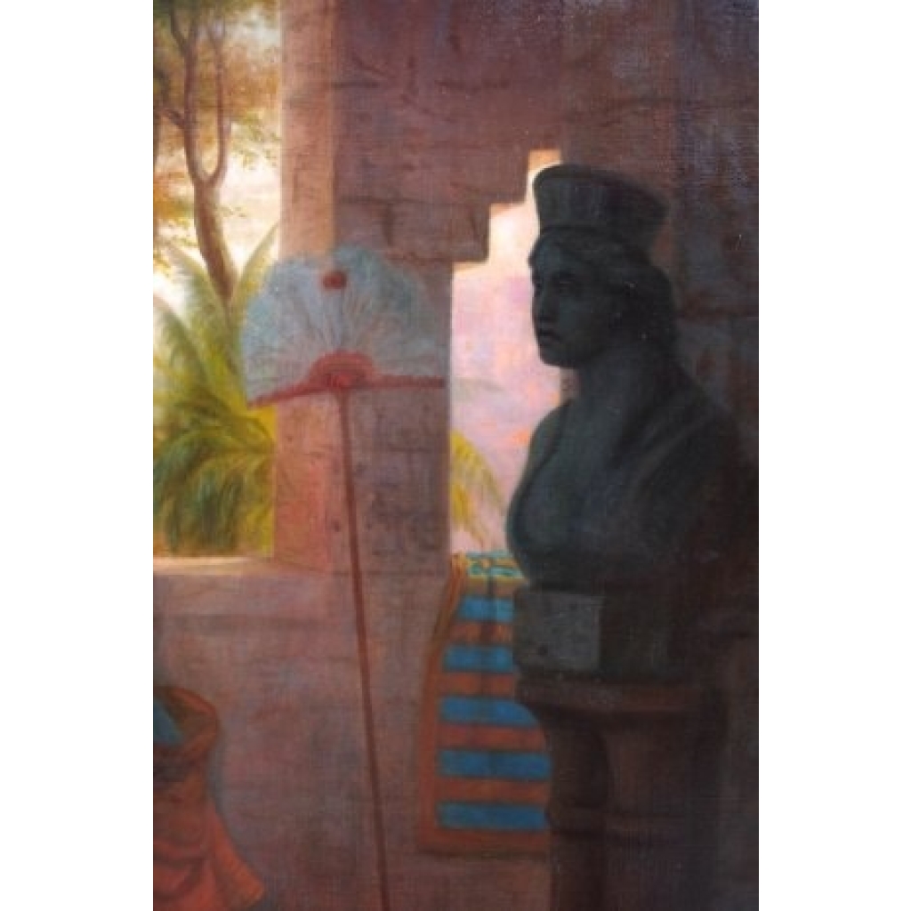 "CLEOPATRE" HUILE SUR TOILE SIGNEE EN BAS A GAUCHE L.PRADARD, CIRCA 1860