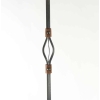 Lampadaire des années 1960 en fer forgé et cuir, la bas formant un fer à cheval. | Biron Lampadaire des années 1960 en fer forgé et cuir, la bas formant un fer à cheval.
