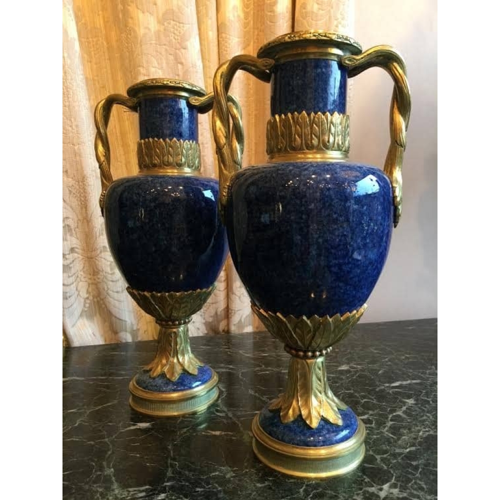 Paire de vases en céramique. Ref: 389. | Biron ||||