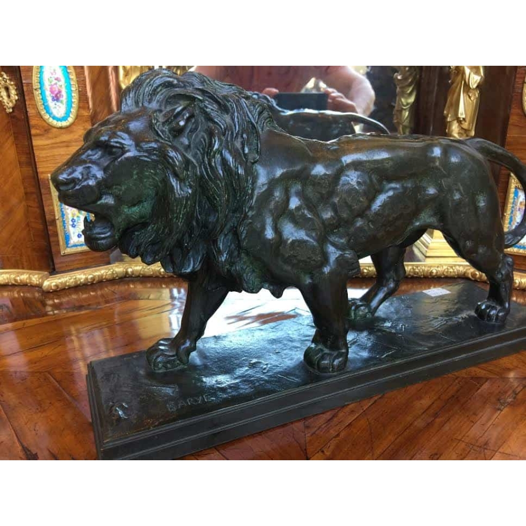 Bronze à patine brune « Lion » signé de BARYE. Réf: 179 | Biron Bronze à patine brune "Lion" signé de BARYE. Réf: 179
