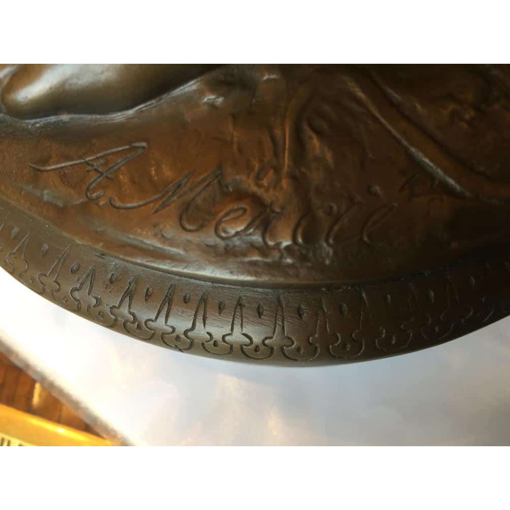 Bronze « DAVID VAINQUEUR DE GOLIATH », signé Antonin Mercier. Réf: 393 | Biron Bronze "DAVID VAINQUEUR DE GOLIATH", signé Antonin Mercier. Réf: 393