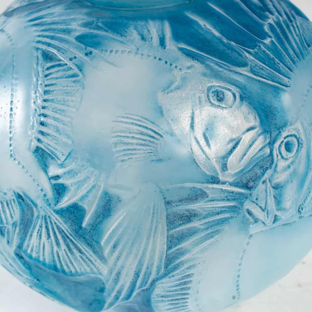 René Lalique : Vase « Poissons » Opalescent | Biron René Lalique : Vase « Poissons » Opalescent