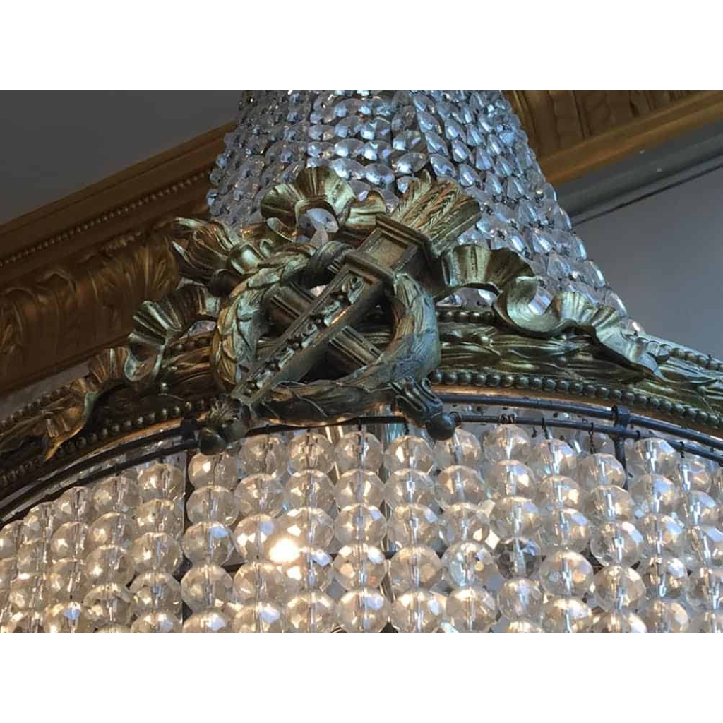 Lustre corbeille de style Louis XVI. Réf: 166 | Biron Lustre corbeille de style Louis XVI. Réf: 166