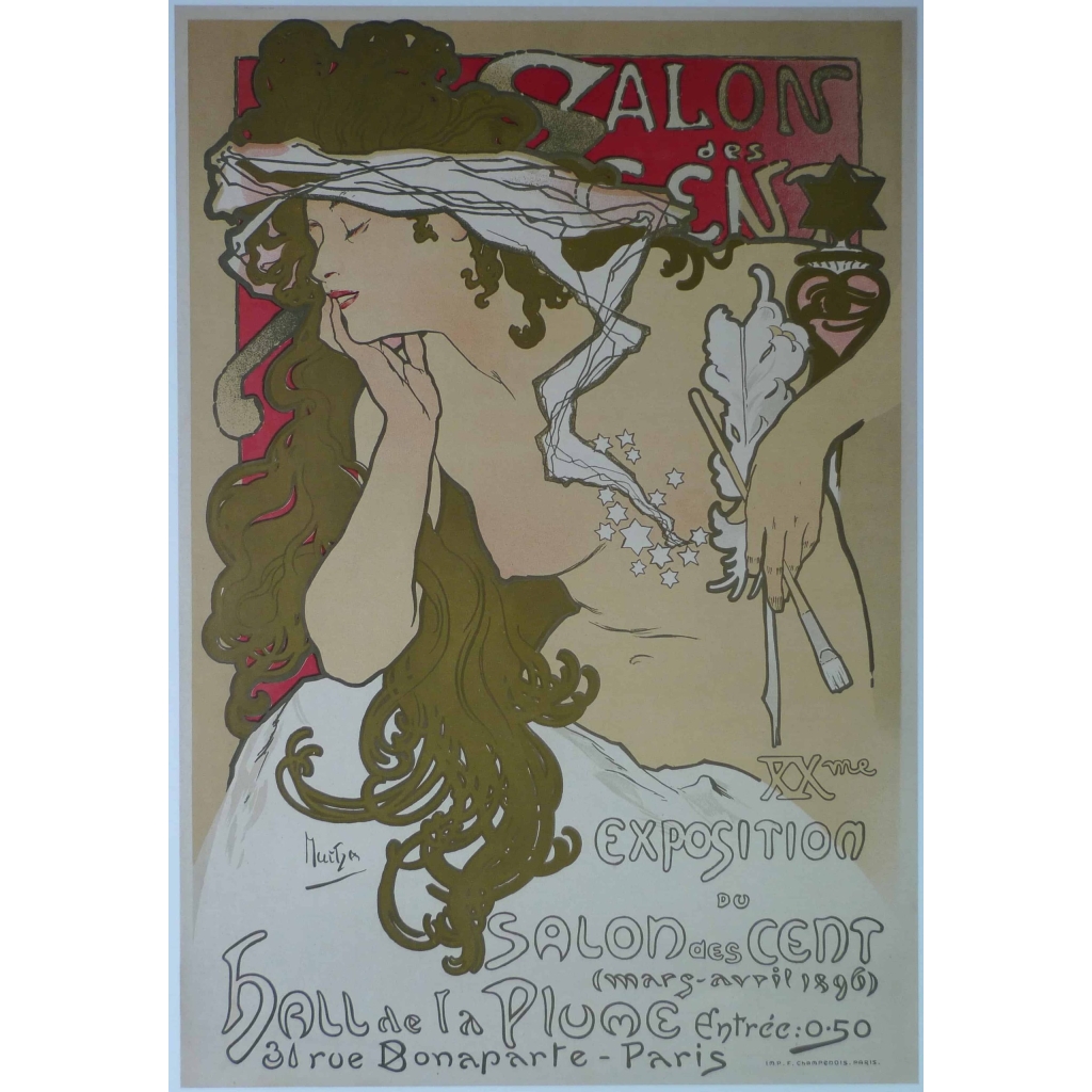 Alphonse Mucha – Salon des Cent – 1896 | Biron 