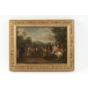 Campement de cavaliers, paire de tableaux, fin XVIII ème siècle