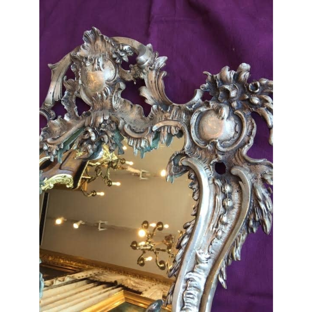 Miroir en bronze argenté. Réf: 371 | Biron Miroir en bronze argenté. Réf: 371