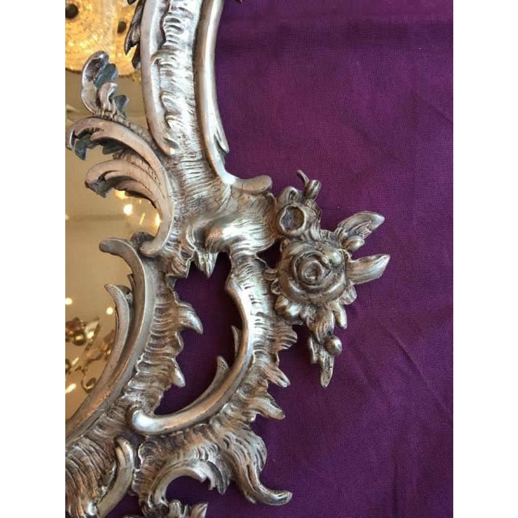 Miroir en bronze argenté. Réf: 371 | Biron Miroir en bronze argenté. Réf: 371