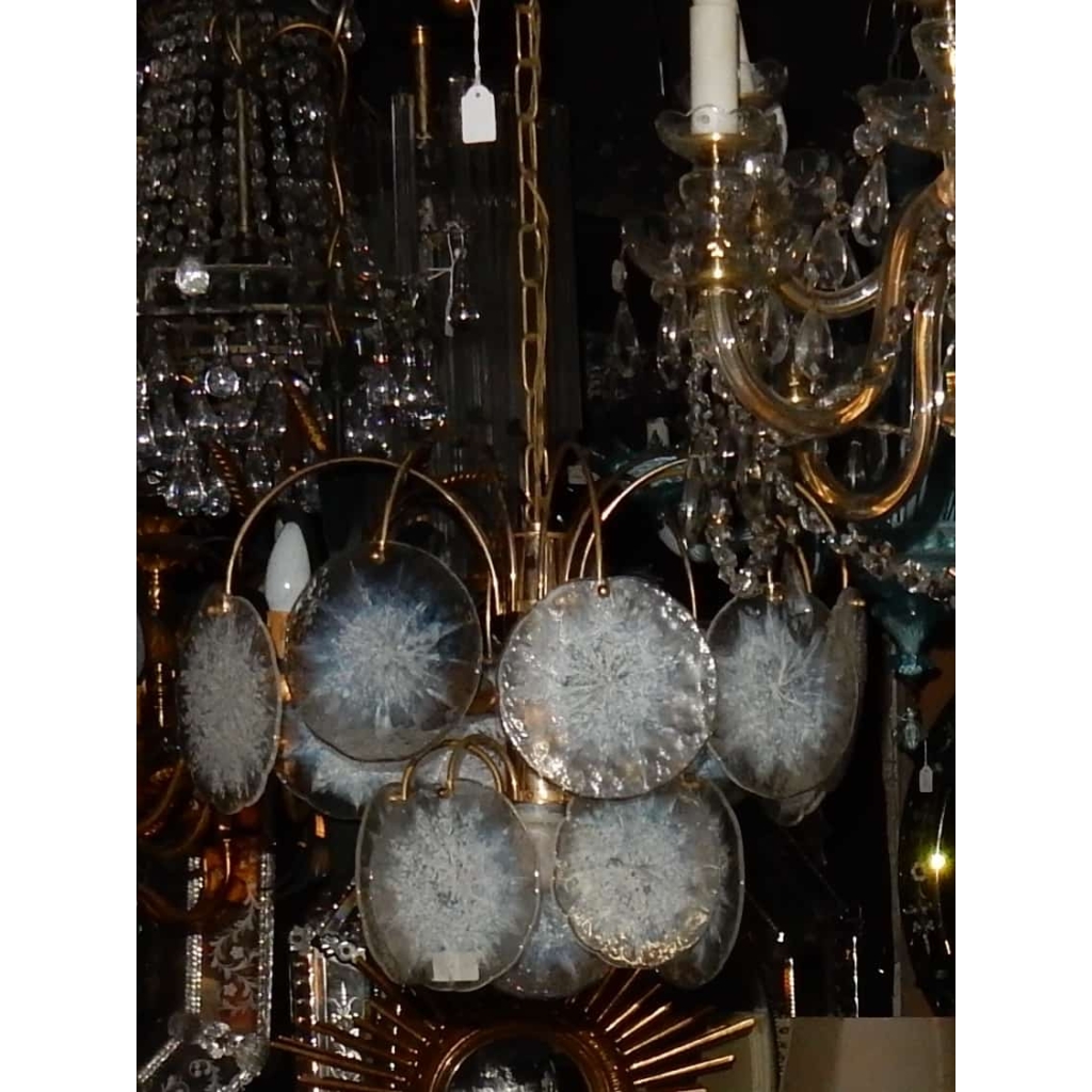 1970 Lustre Vistosi 15 disques opalescents