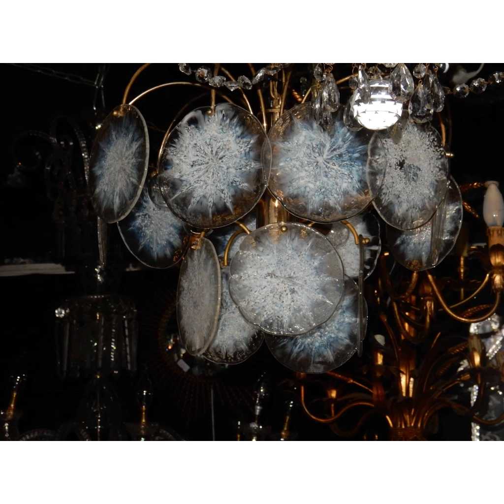 1970 Lustre Vistosi 15 disques opalescents