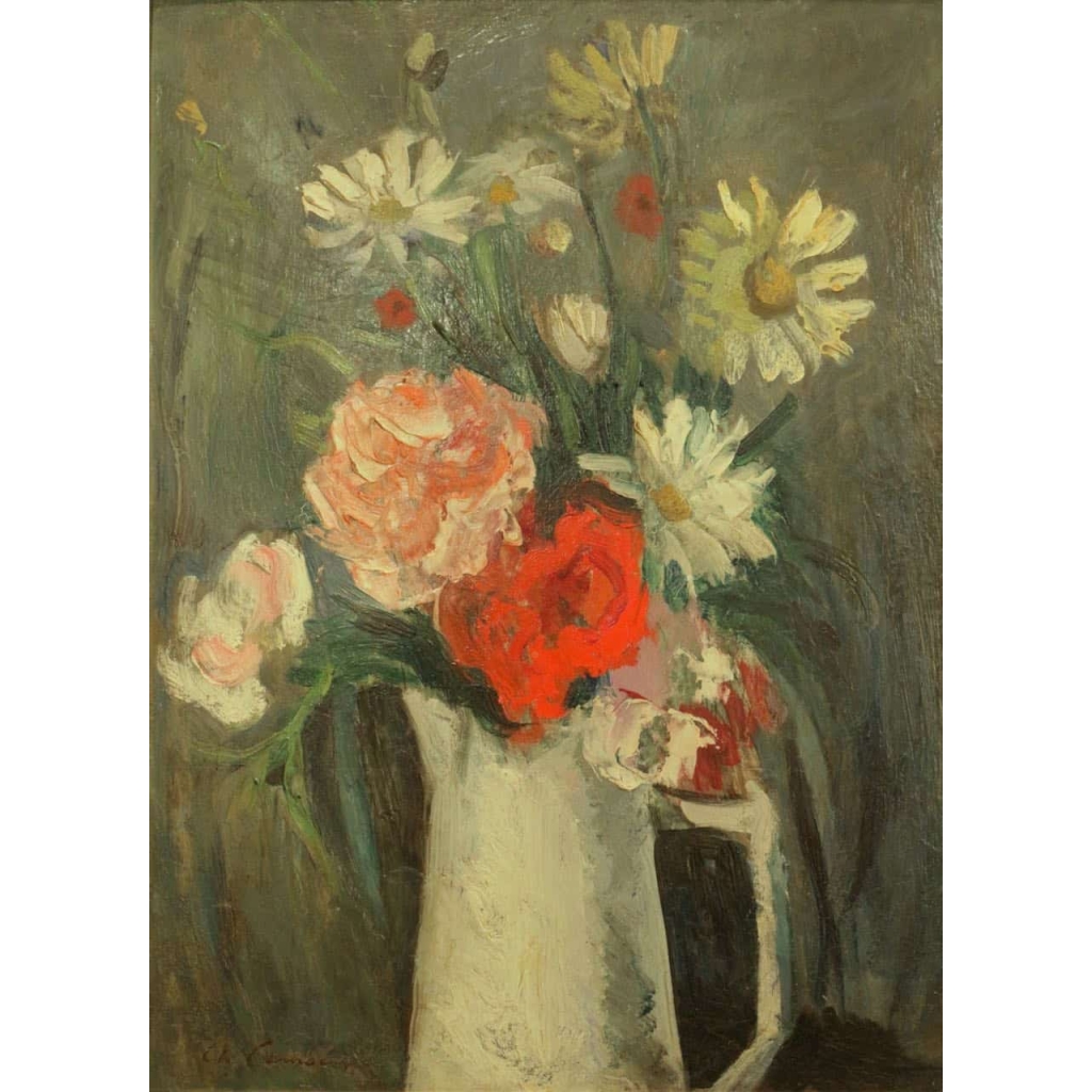 Charles Camoin (1879-1965), bouquet de roses et marguerites
