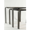 Table gigogne des années 1960-1970 en fer forgé et ardoise. | Biron Table gigogne des années 1960-1970 en fer forgé et ardoise.