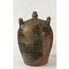 Ensemble de 4 bouteilles en terre cuite anciennes, sans contenu. | Biron Ensemble de 4 bouteilles en terre cuite anciennes, sans contenu.
