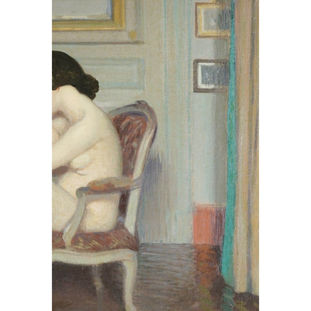 Femme au tub. Par Gustave Poetzsch (1870-1950)